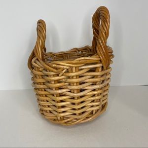 Small Wicker Basket with Handles